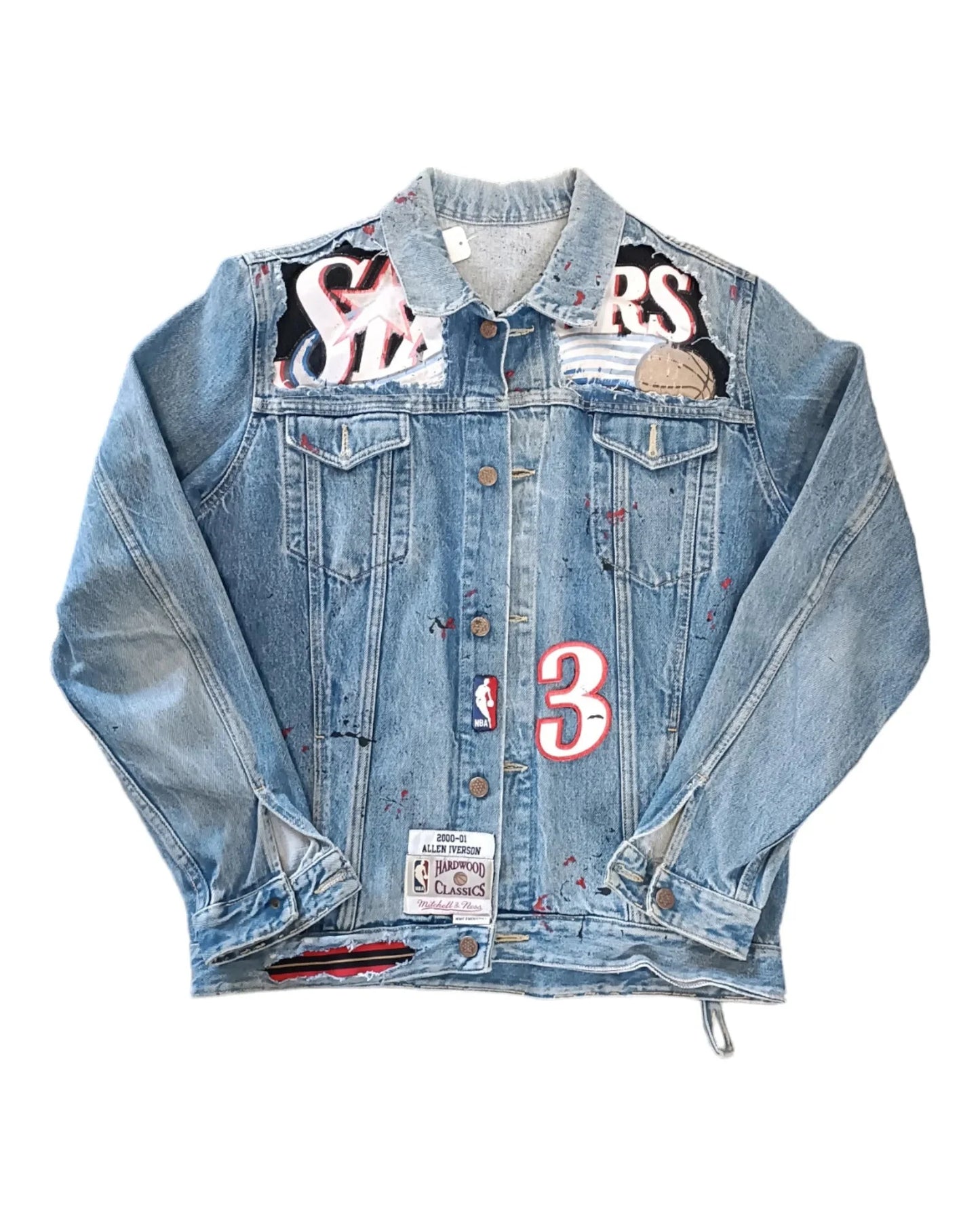Veste upcycling Allen IVERSON NBA