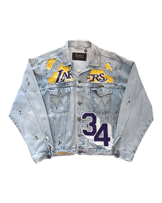 Veste jean upcyclée Shaquille O'Neal